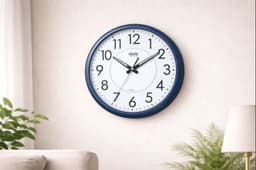 Ajanta Blue Radium wall Clock – 5087 – 14 inches with Silent Sweep