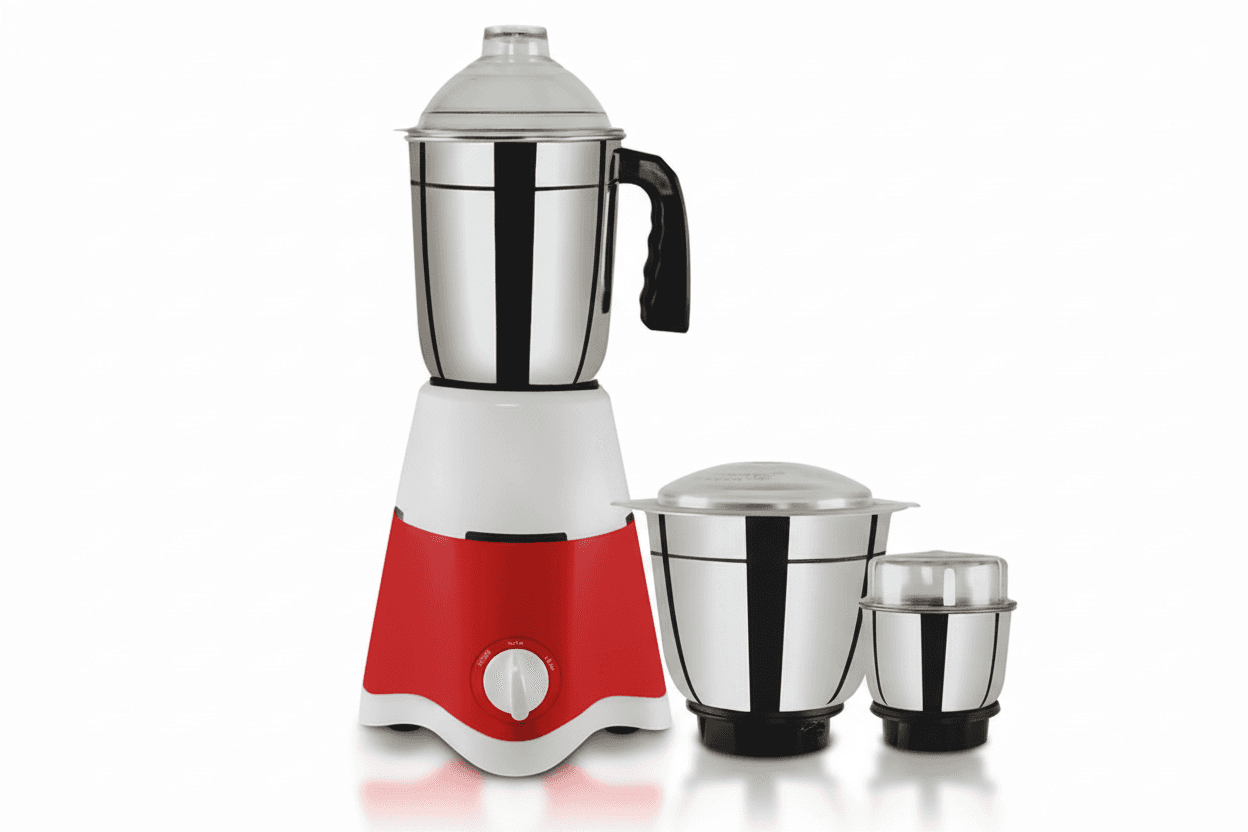 Delite 750W Mixer Grinder MG 301 - Fine Grinding, 3 Jars, 1-Year Warranty