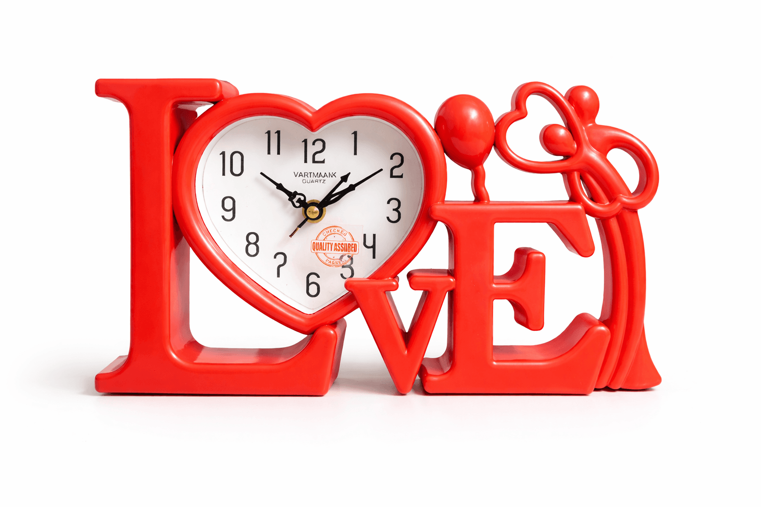 Heart LOVE Shape Decorative Table Clock – Romantic Gift Home Decor Clock