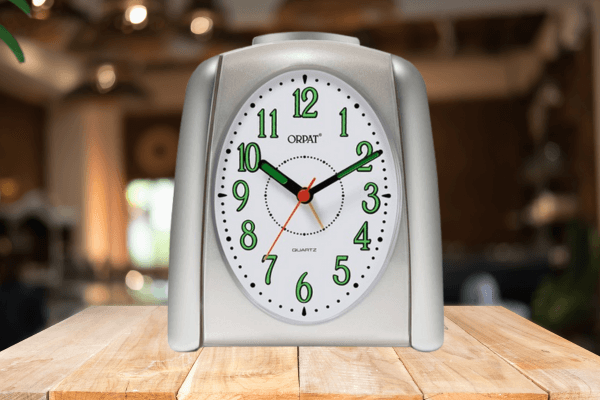 ORPAT TBB-767 White Alarm Clock – Loud Beep, Quartz Precision