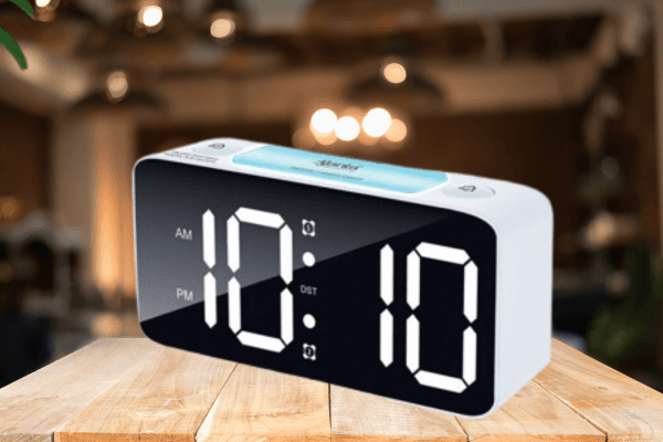 Ajanta DA-155 Digital Alarm Clock – 7 Color Nightlight (White)