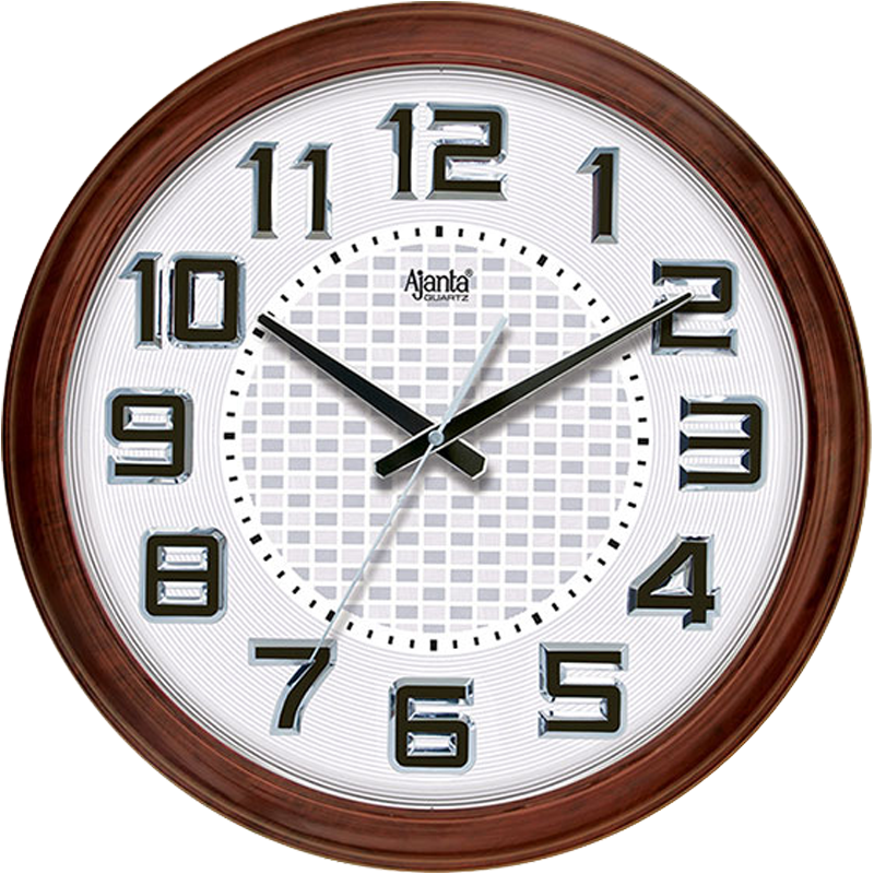 Designer Glossy silent wall clock with 3d numbers 440 x 50mm (2997)