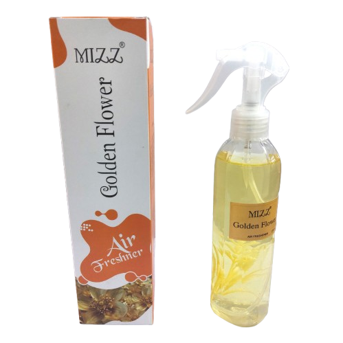 Mizz Golden FLower Air Freshener, 270 ml Spray Bottle Mizz Golden FLower Air Freshener Long-Lasting Fragrance Spray for Home Car Office & More - Pack of 1 (270 ml)