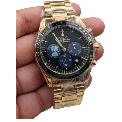 OMEGA Speed Master Professional double shaded black dial chronograph watch 