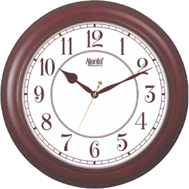 Brown Wooden Glass Clock with silent movement(8697)