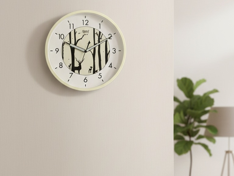 Ajanta Designer Night Glow Sweep Wall Clock Forest Theme – Model 1417 4
