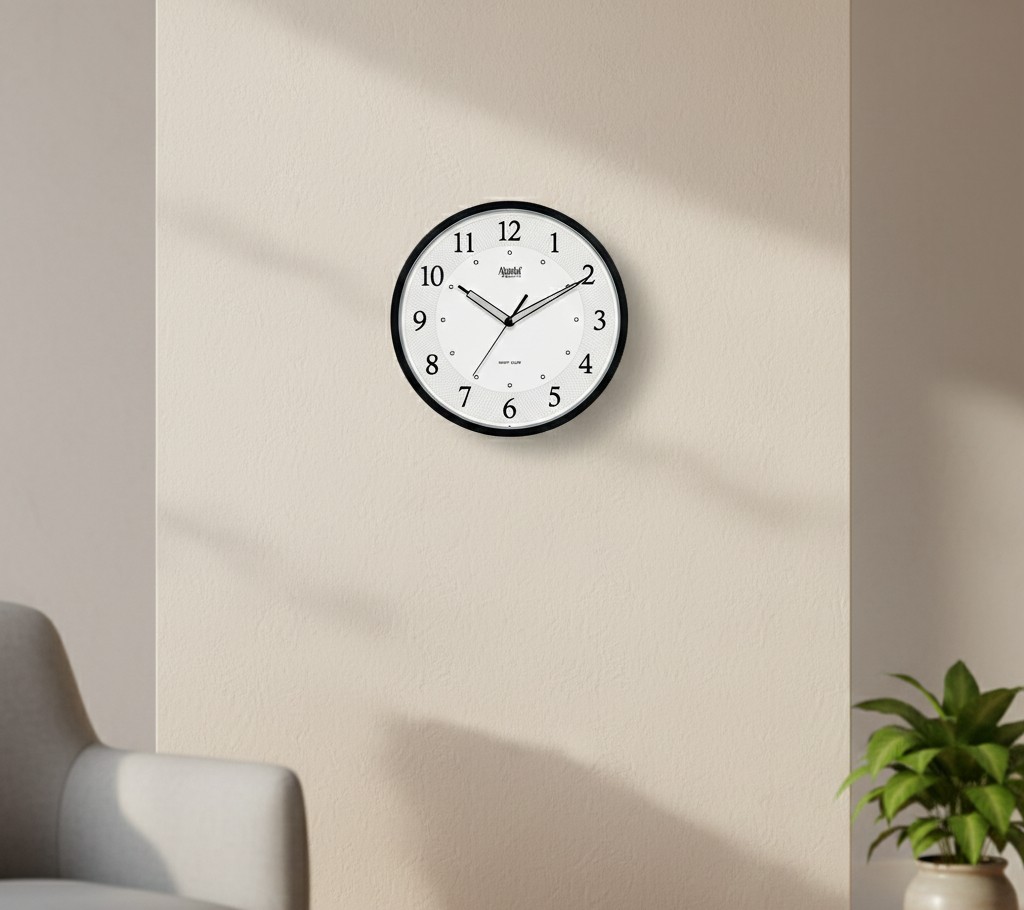 Ajanta Quartz Radium Night Glow Sweep Wall Clock – Model 1037 3
