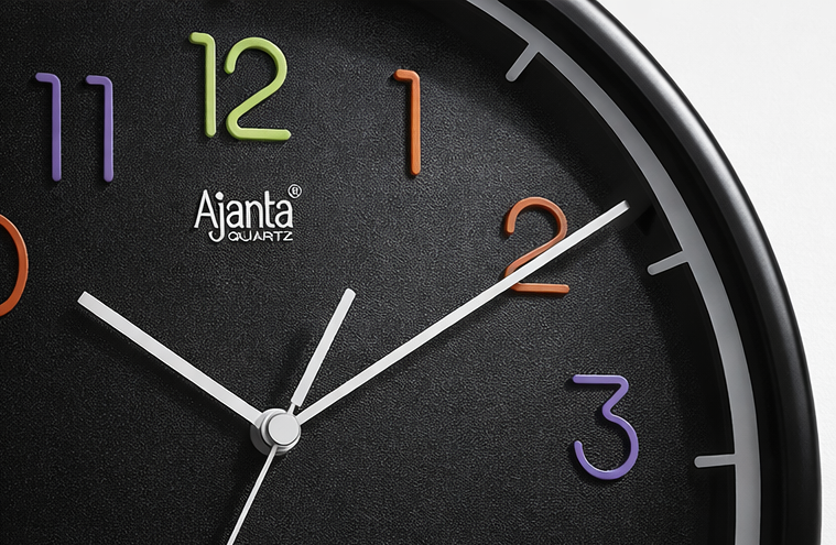 Ajanta 2297 Black Designer Wall Clock 2