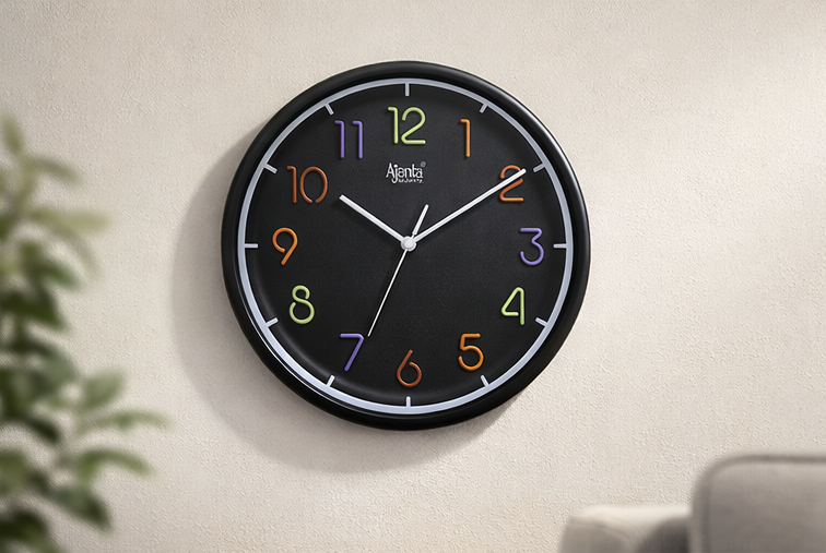 Ajanta 2297 Black Designer Wall Clock 3
