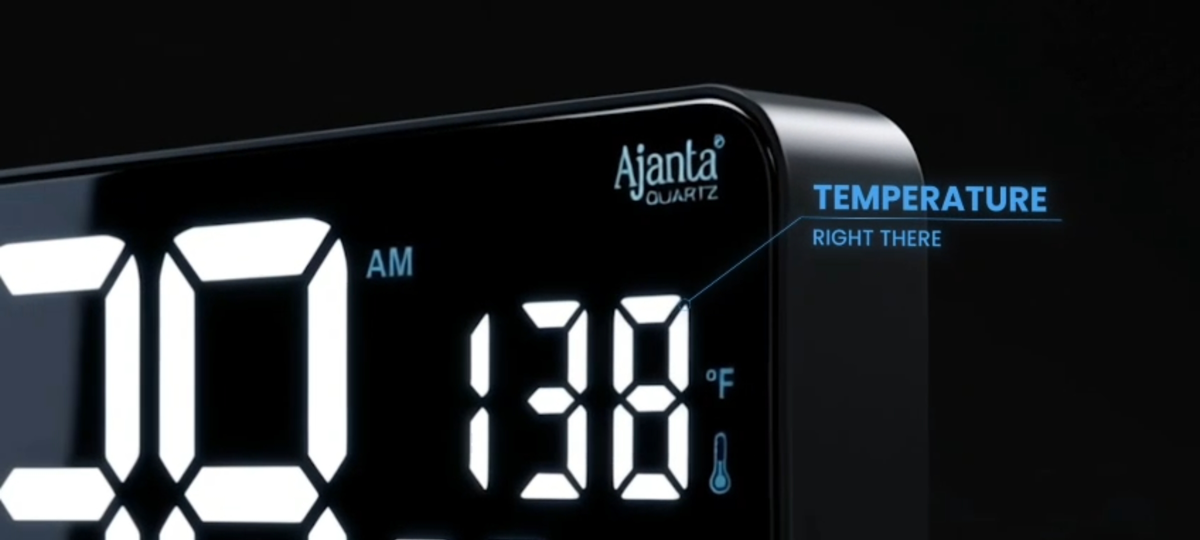 Ajanta DC 187-MC Digital LED Table Clock with Temperature