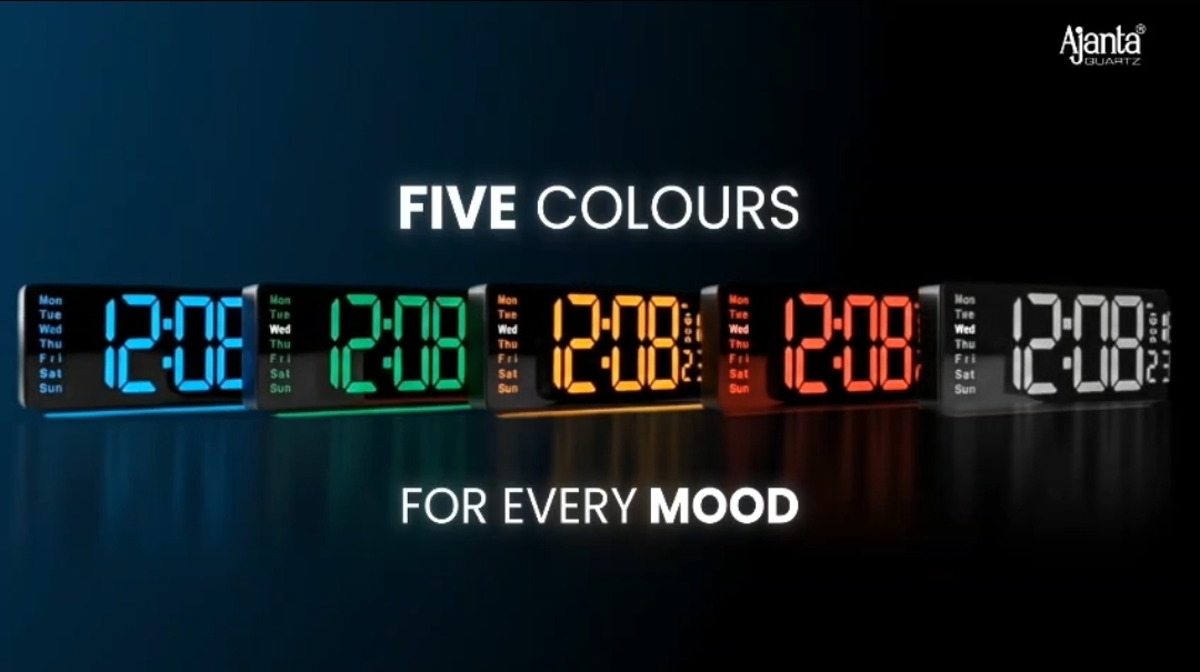 Ajanta DC 187-MC Digital LED Table Clock with Temperature 3