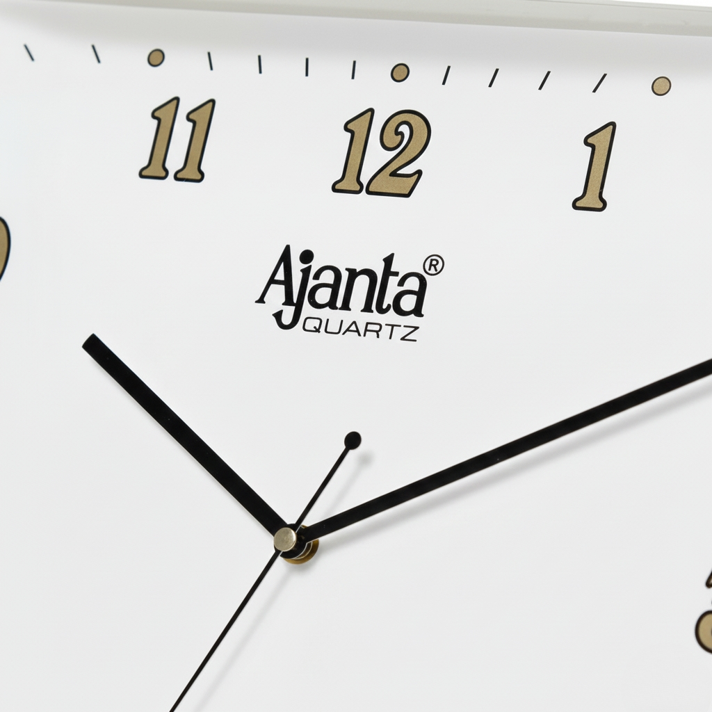 Ajanta Square Analog Wall Clock with Step Movement – Model 757 2