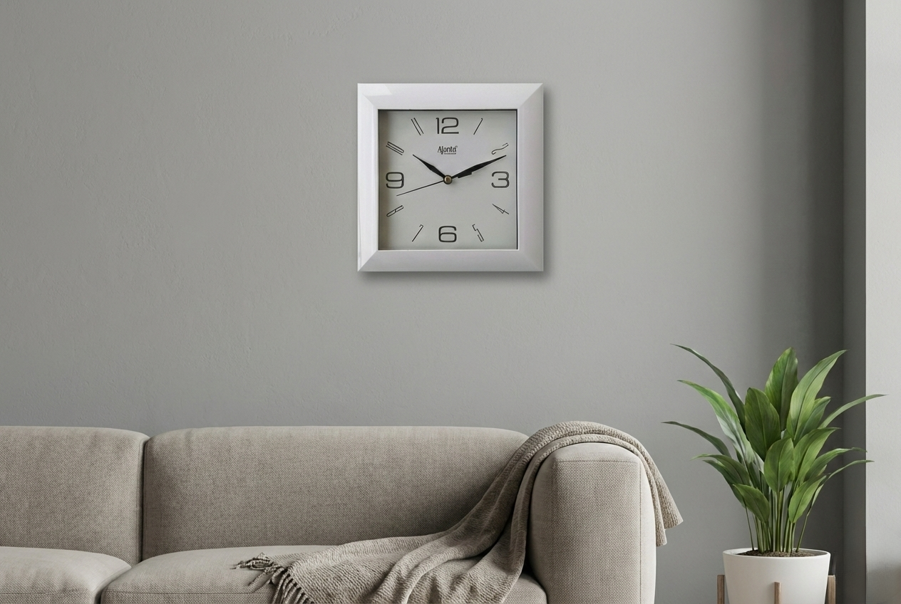 Ajanta Square Analog Wall Clock Minimal Design 4