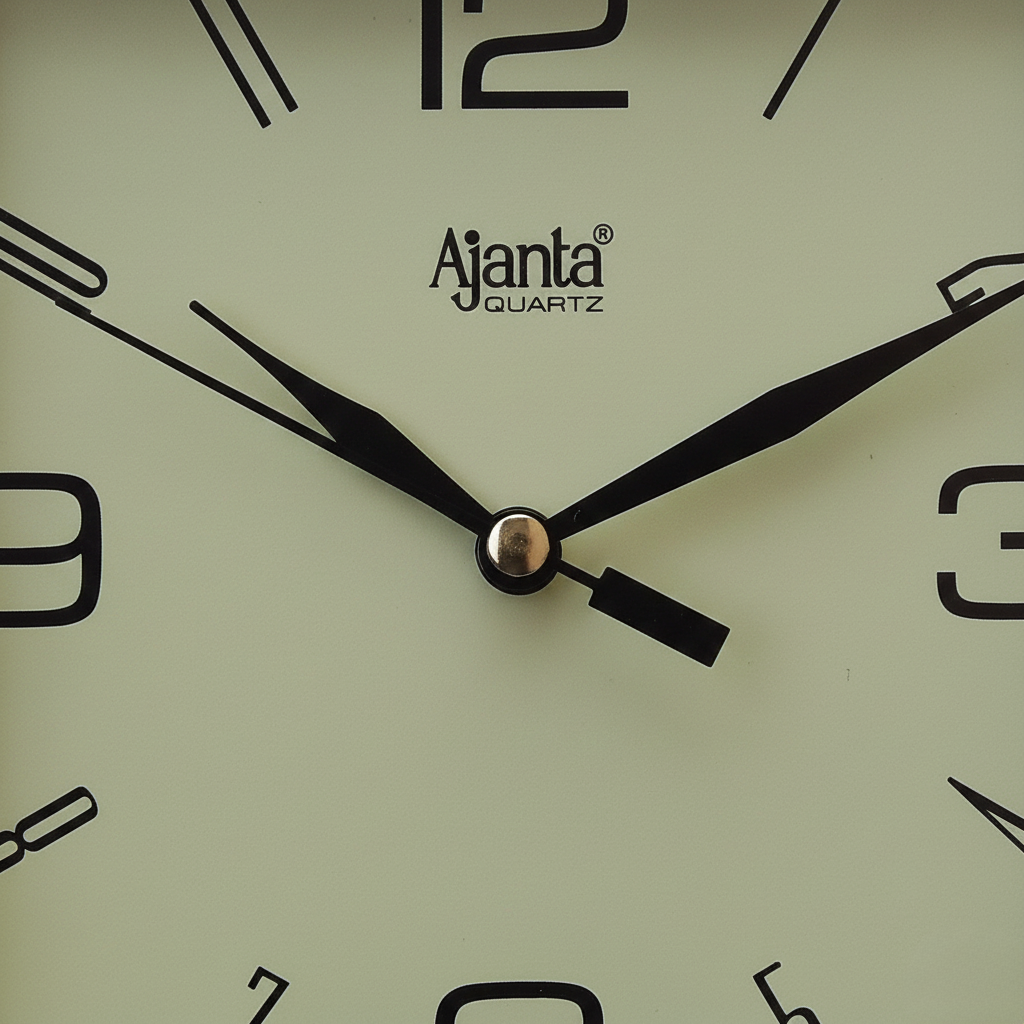 Ajanta 1847 Ivory Square 7 inch Analog Wall Clock 3