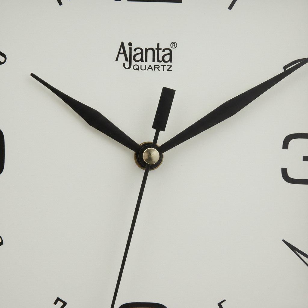 Ajanta Square Analog Wall Clock Red Color 7 Inch 3