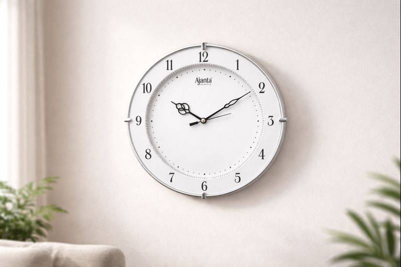 Ajanta  897 Round 11 Inch Analog Wall Clock White Color 3