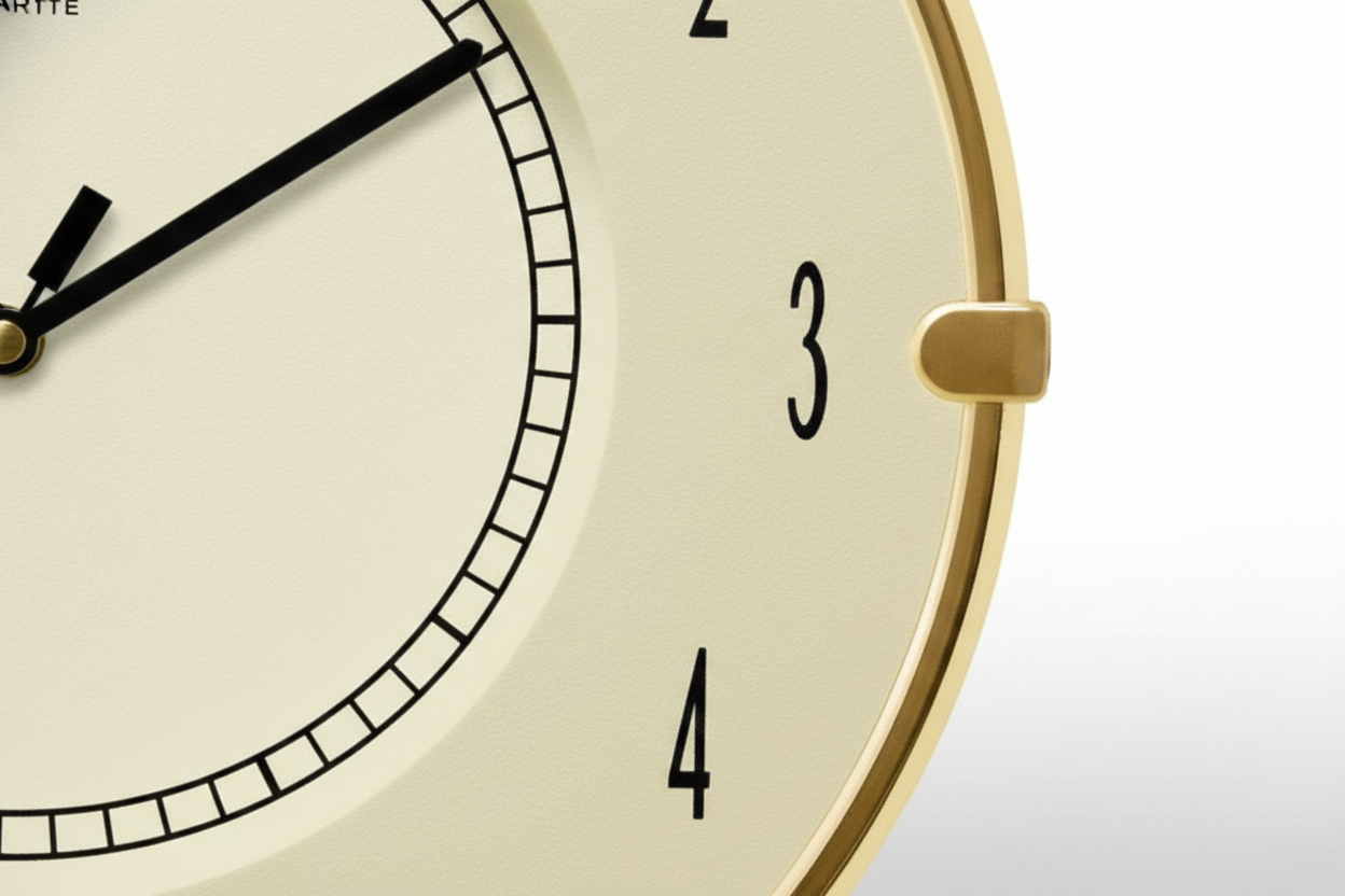 Ajanta 331 10 Inch Round Analog Wall Clock Golden Finish 2