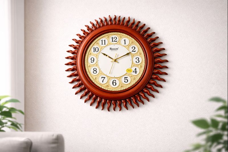 Roxon 22 Inch Sun Shape Decorative Wall Clock – Model 111 3