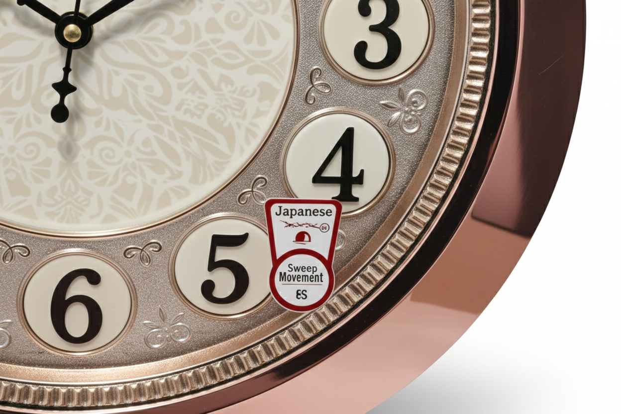 Solar 16 Inch Rose Gold Premium Sweep Wall Clock – Model SQ-62 2