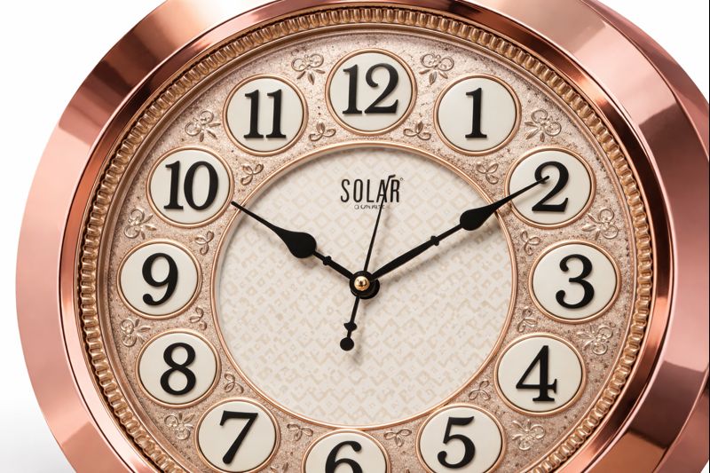 Solar 16 Inch Premium Rose Gold with golden dial Designer Wall Clock – SQ-62 2