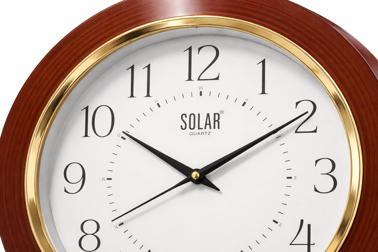 Solar 16 Inch Brown & Gold Decorative Wall Clock – Model SQ-64 2