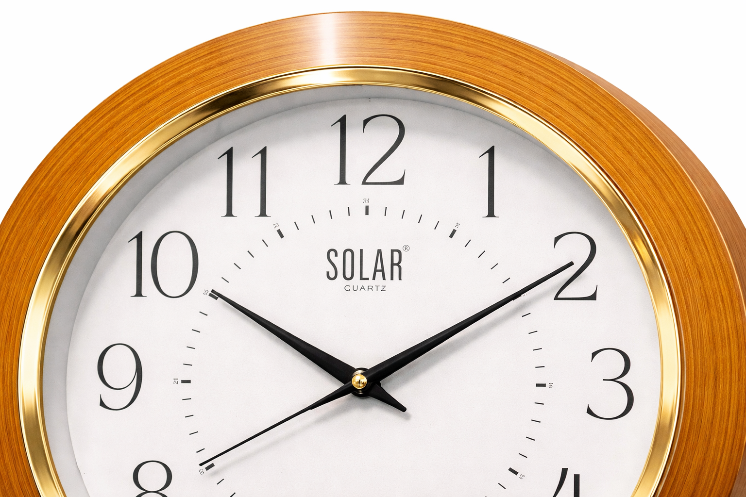 Solar 16 Inch Light Wood Decorative Wall Clock – Model SQ-64 2