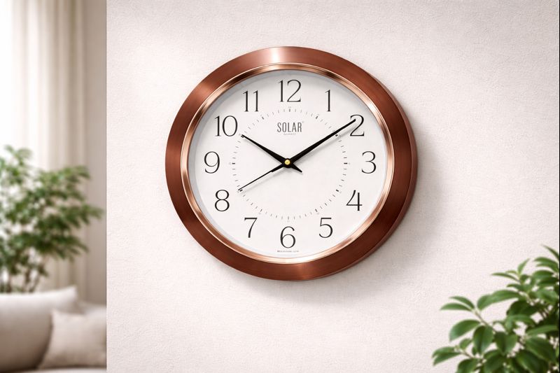 Solar 16 Inch Copper Brown Decorative Wall Clock – Model SQ-64 3