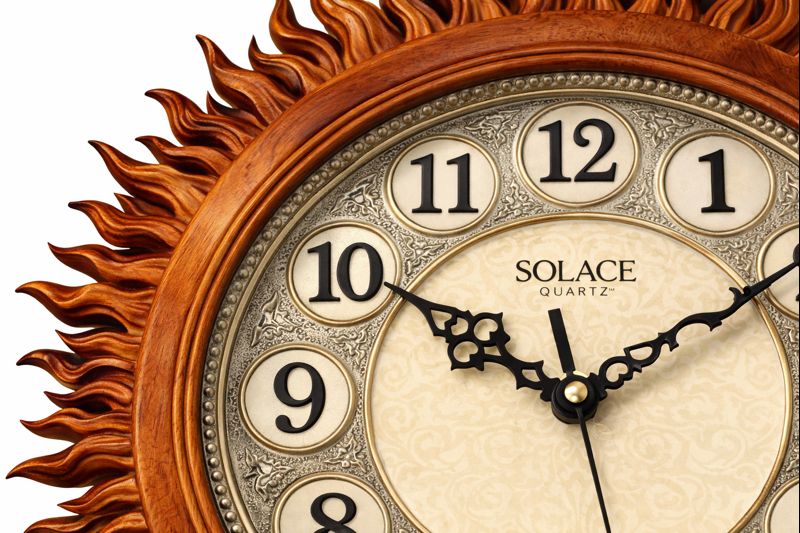 Solace 16 Inch Sun Design Decorative Wall Clock – Model 5790 2