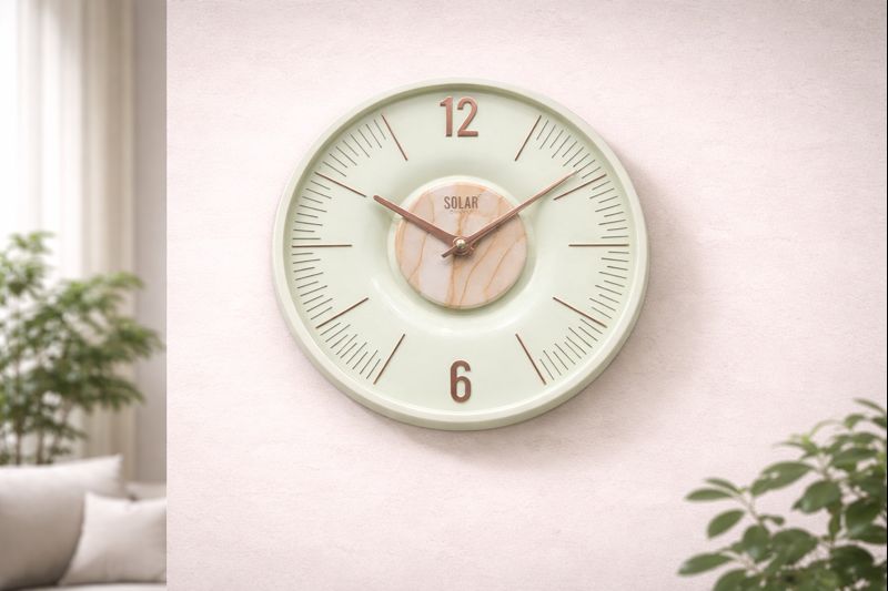 Solar SQ-56 13 Inch White Premium Silent Sweep Wall Clock 3