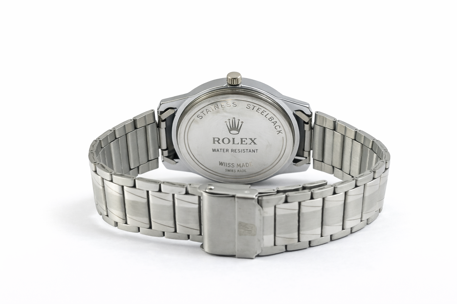 45mm White Dial Premium Stainless Steel Analog Wrist Watch 3