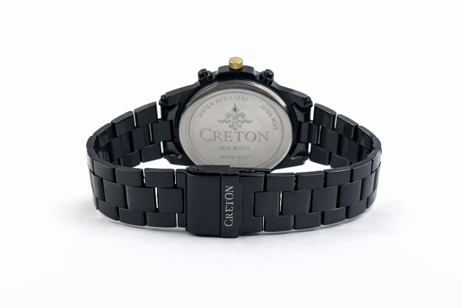 Black Sporty Multi-Dial Stainless Steel Wrist Watch – Premium 46mm 3
