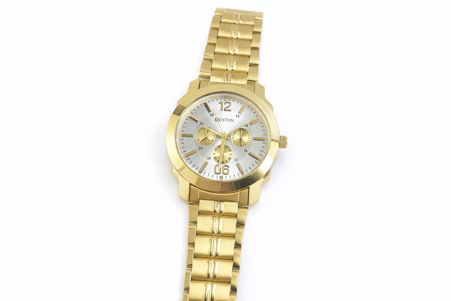 Fenton Gold Multi-Dial Metal Wrist Watch – 45mm 2