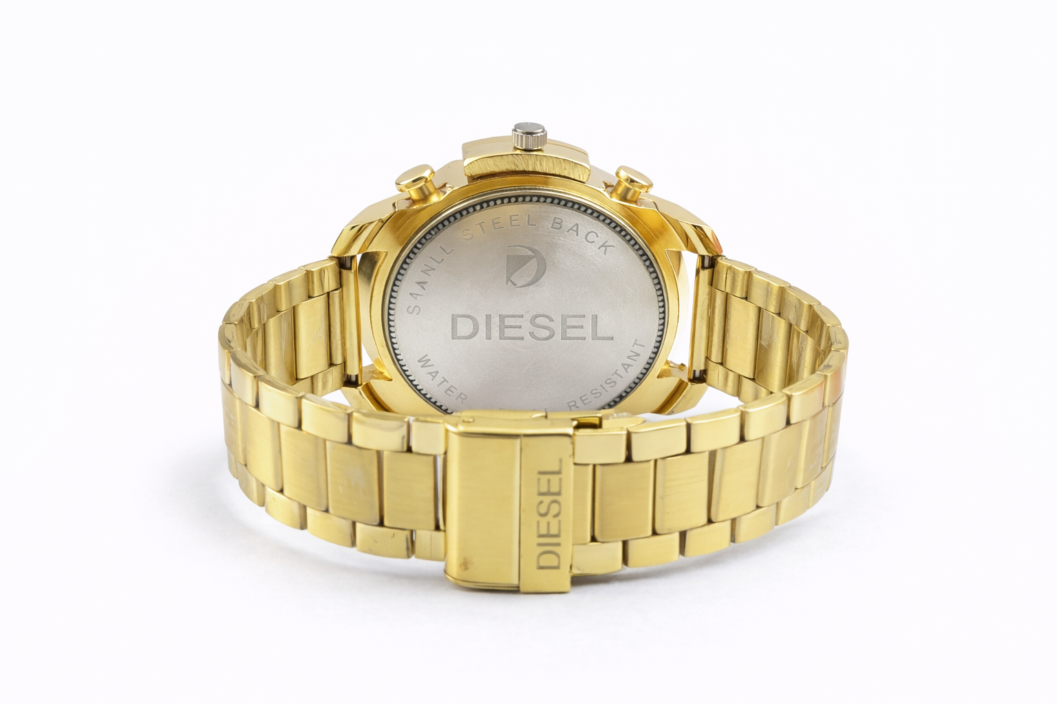 Gold Heavy Chronograph Look Metal Wrist Watch – 50mm 2