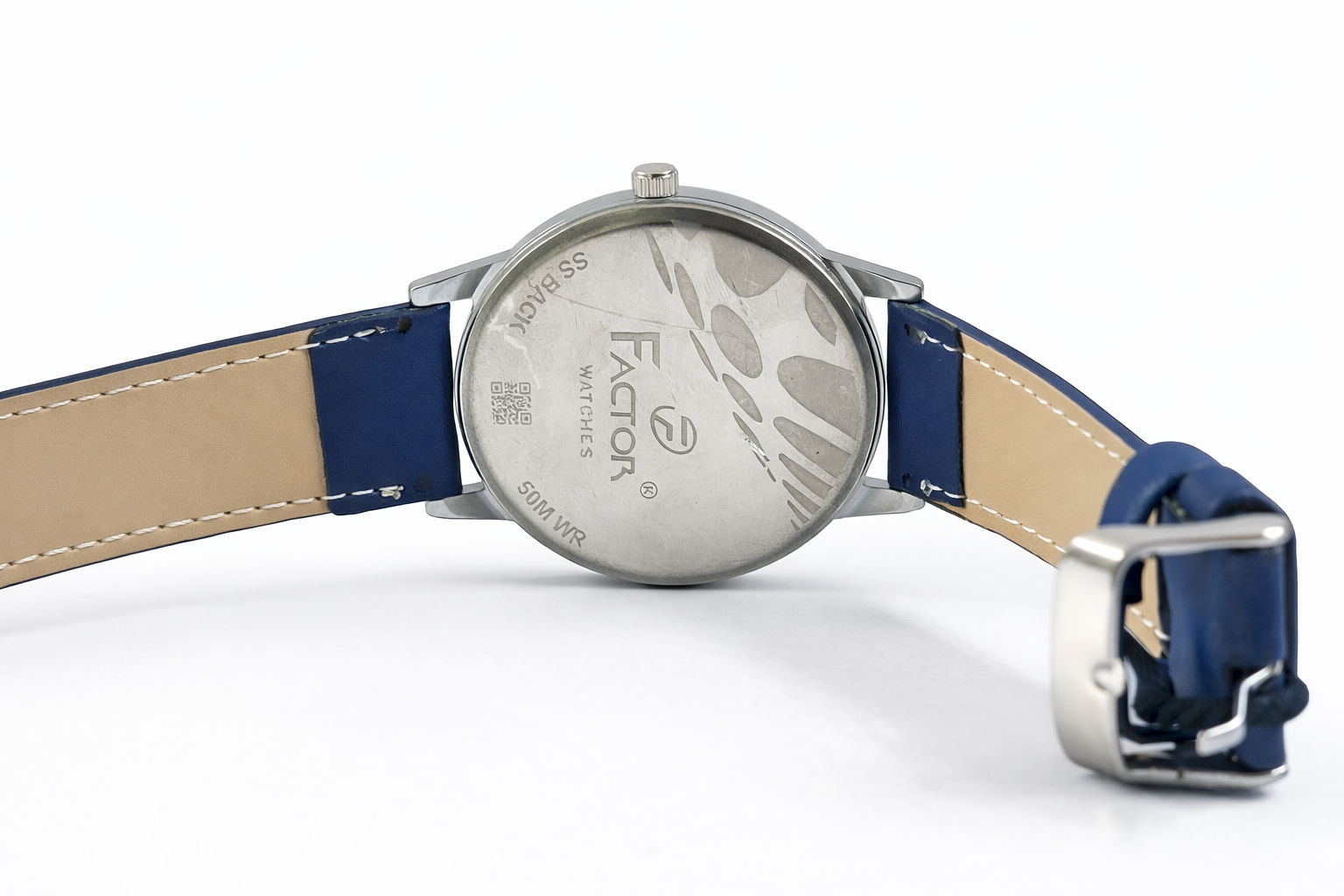 Classic Leather Strap Fashion Wrist Watch – Blue Dial 3