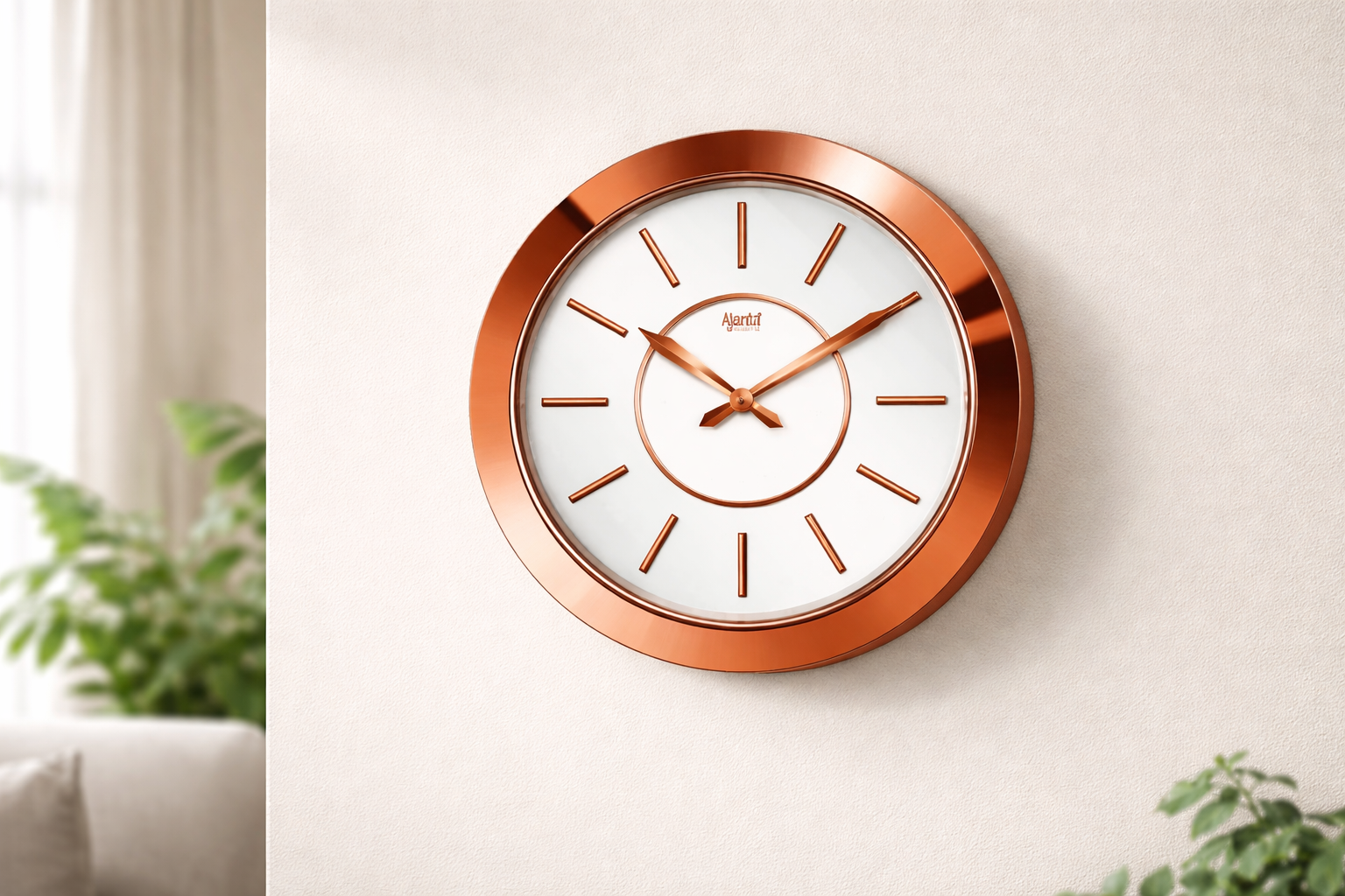 Ajanta 527 19-Inch Copper Wall Clock – Transparent Body & Silent Sweep Movement 3