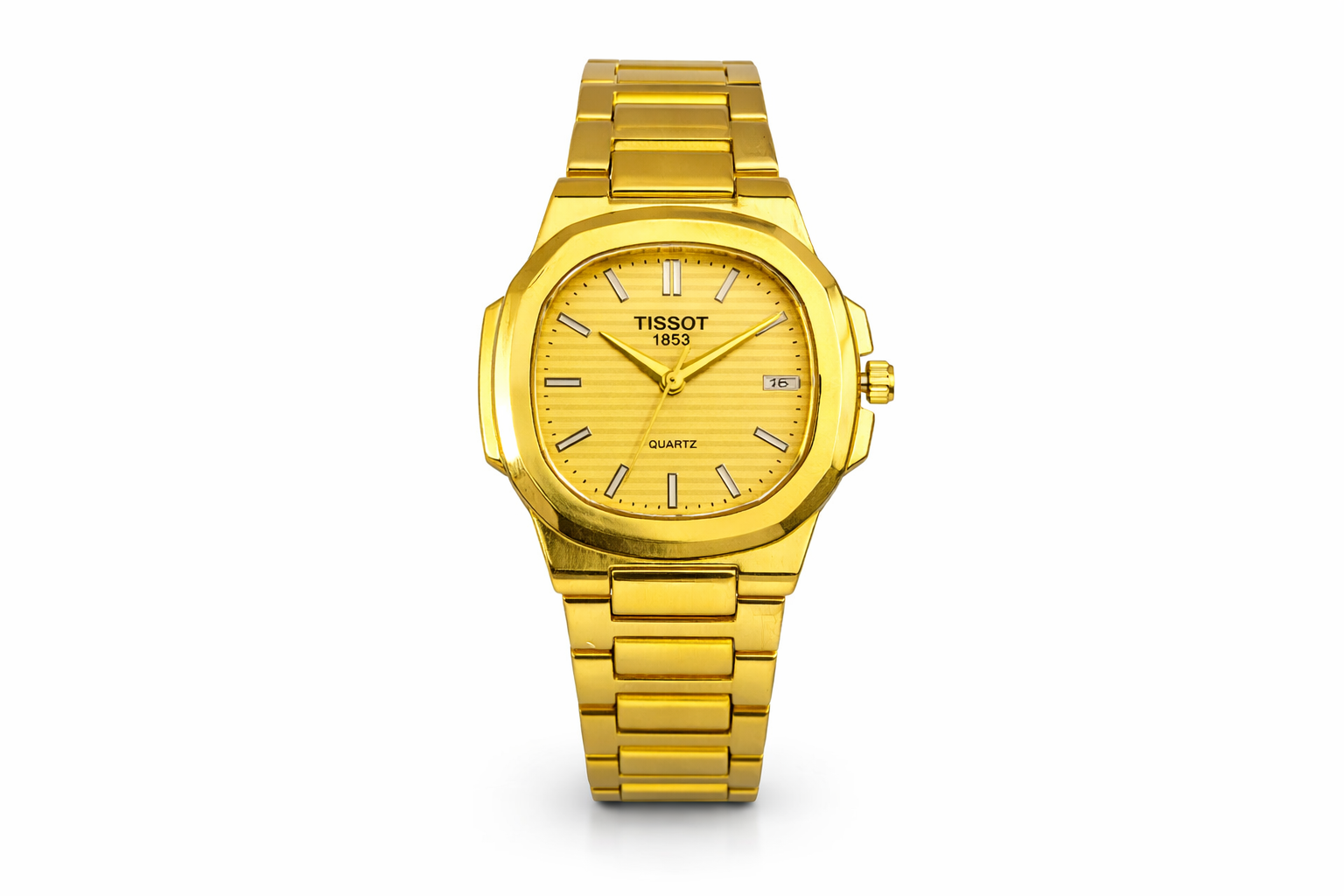 Full Gold Couple Watch Set – Premium Matching Analog Wrist Watches 4
