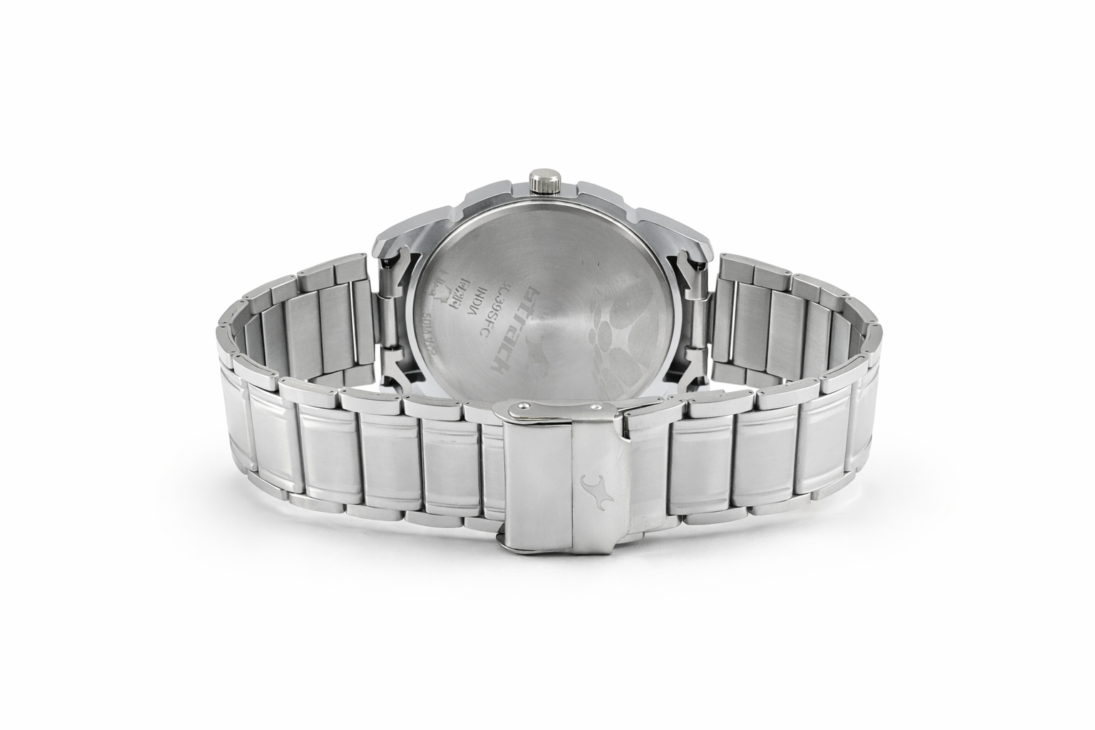 Silver Stainless Steel Men’s Analog Watch – White Dial with Sub-Dial Design 3