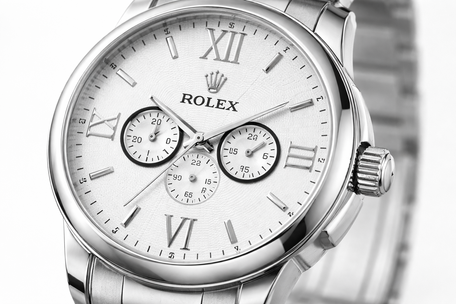 Silver Dial Stainless Steel Chain Men’s Analog Watch 2