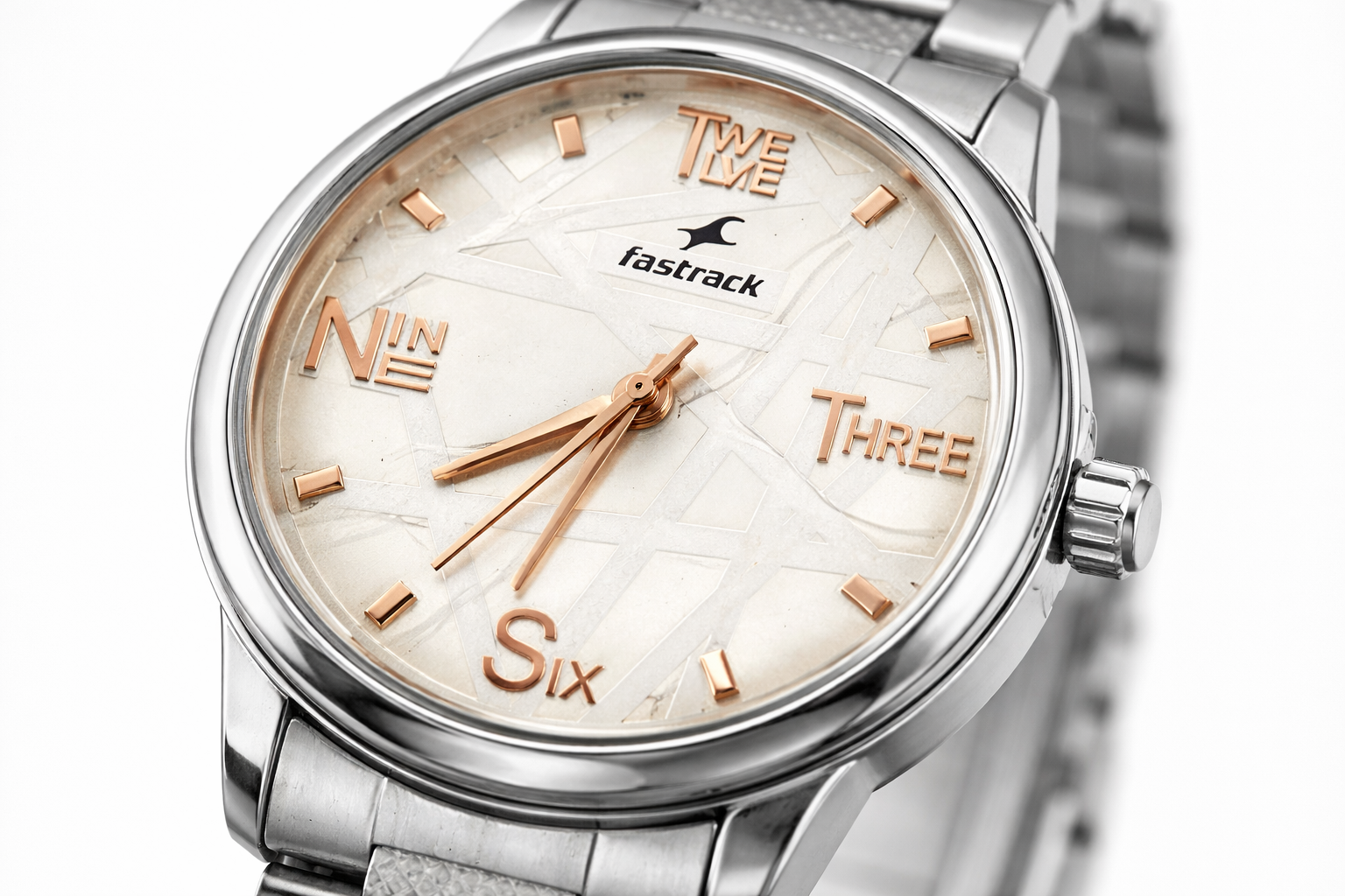 Silver Dial Stainless Steel Strap Mens Analog Watch 2
