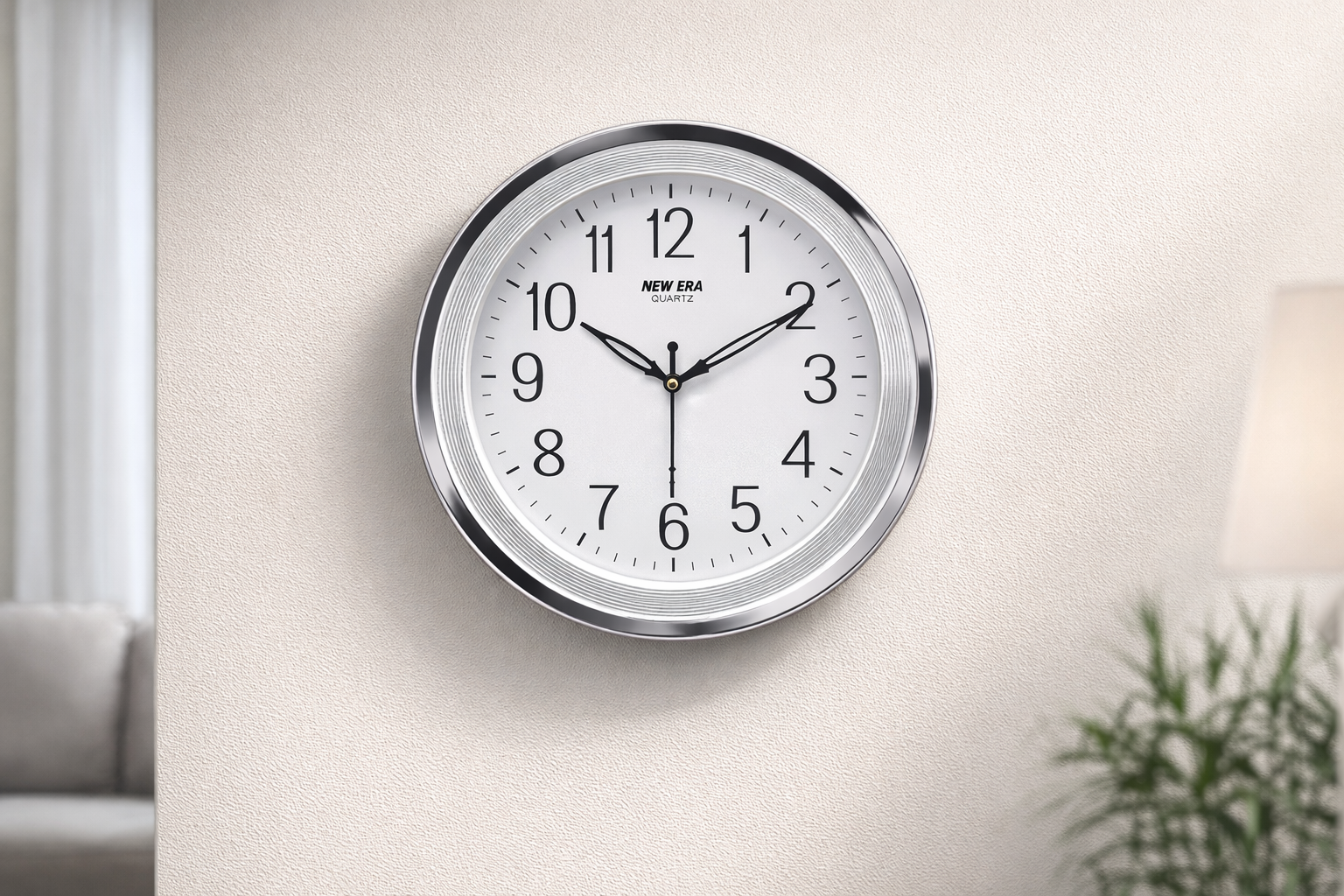 New Era 11 Inch Classic White Wall Clock – Model 1123 | Quartz Step Movement with 1-Year Warranty 3