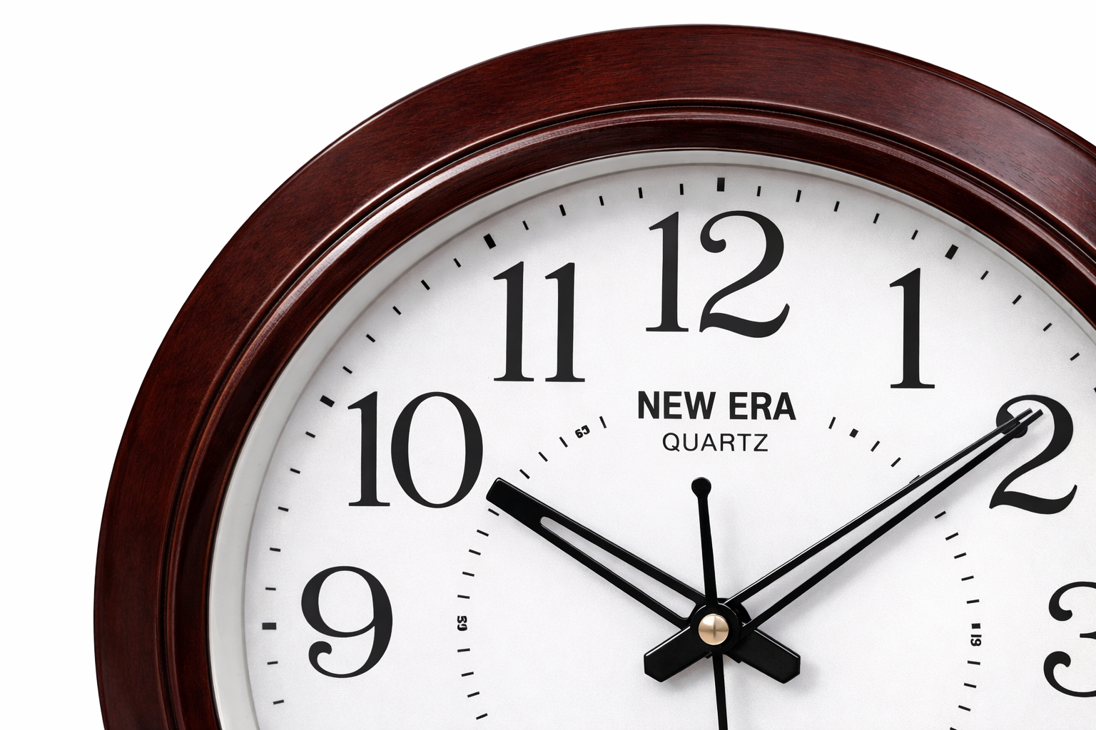 New Era 12 Inch Wooden-Finish Wall Clock – Model 1121 | Quartz Step Movement with 1-Year Warranty 2