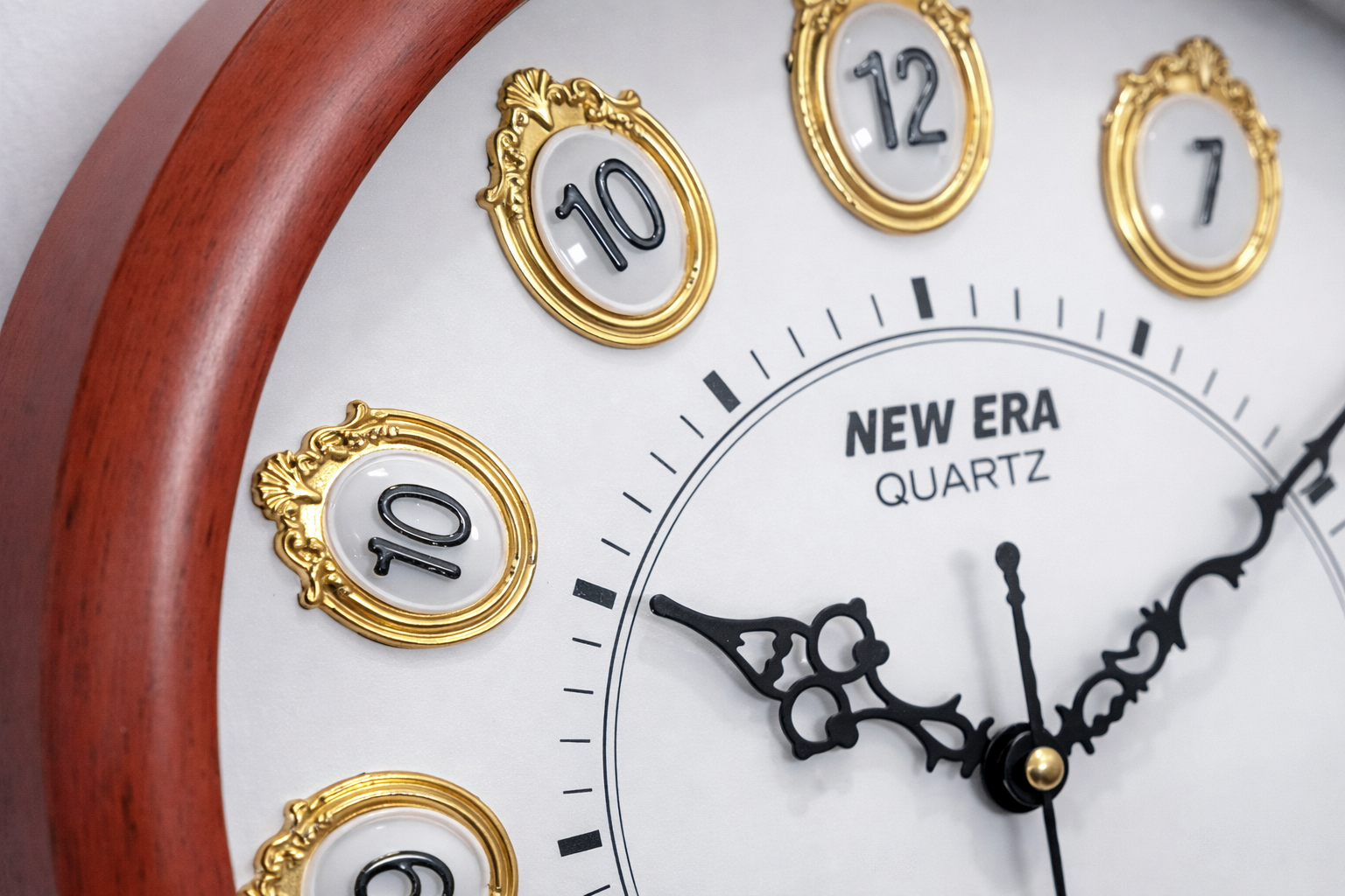 New Era 13 Inch Red Decorative Wall Clock – Model 1101-DLX with Silent Sweep Movement 2