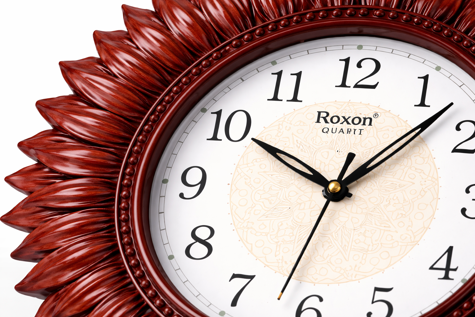 Roxon 12 Inch Sunflower Designer Step Movement Wall Clock  2