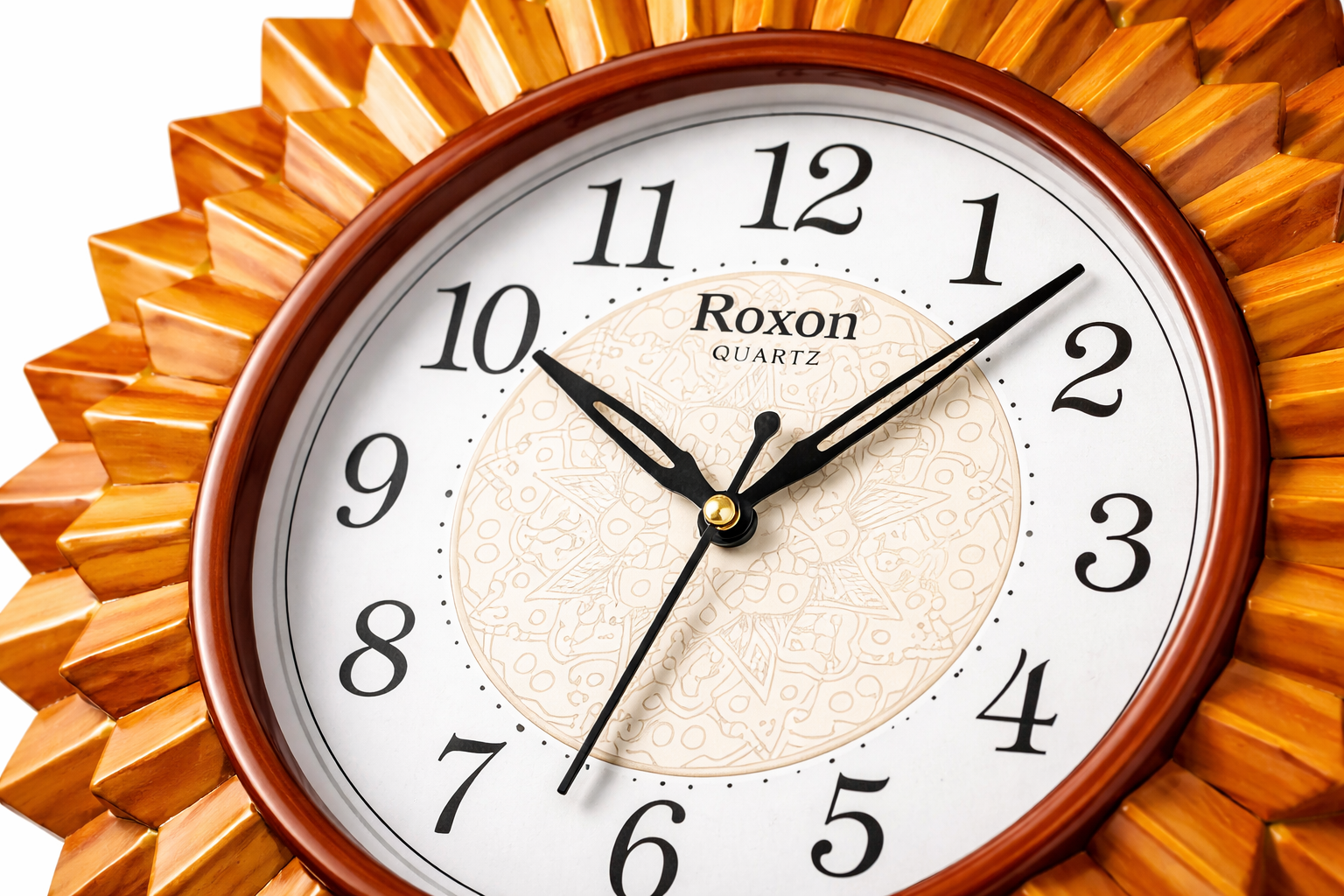 Roxon 12 Inch Premium Light Wooden Finish Wall Clock Designer 2