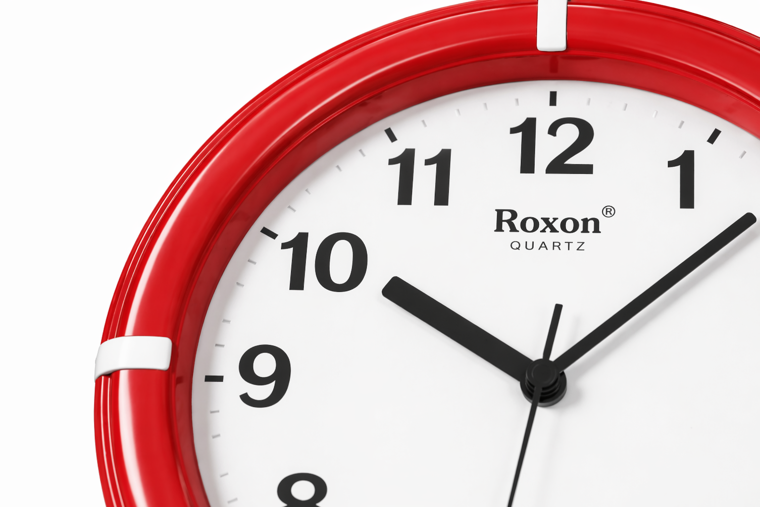 Roxon 9 Inch Wall Clock Red Frame Step Movement Wall clock 2
