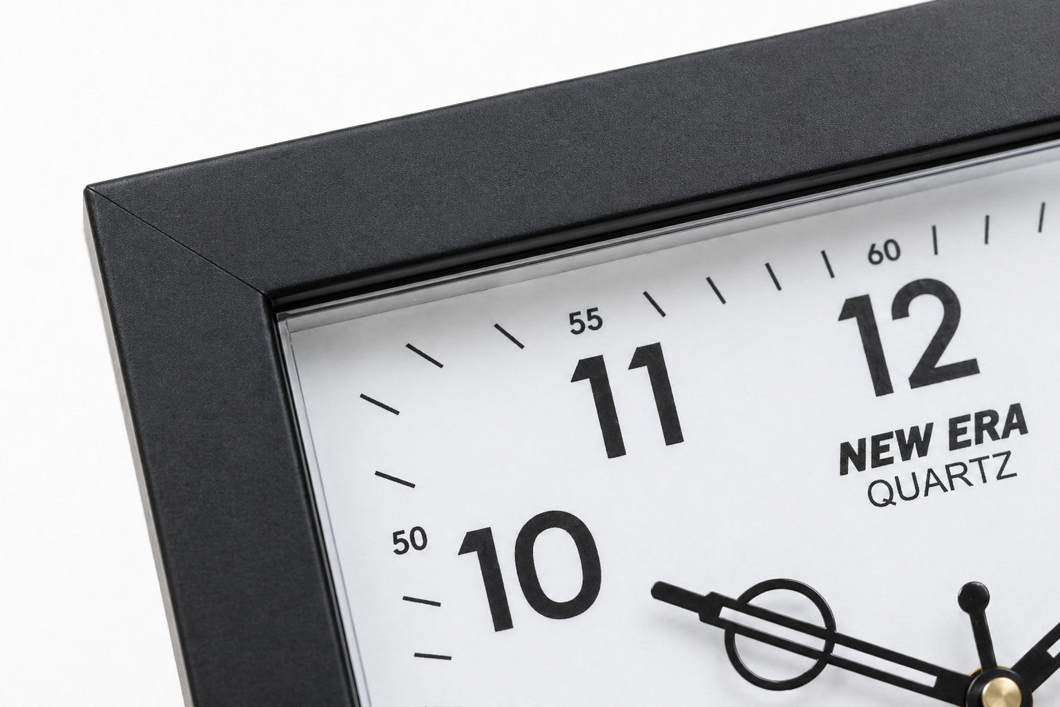 New Era RK-002 Black Square Wall Clock 10.5 Inch Quartz Step Movement 2