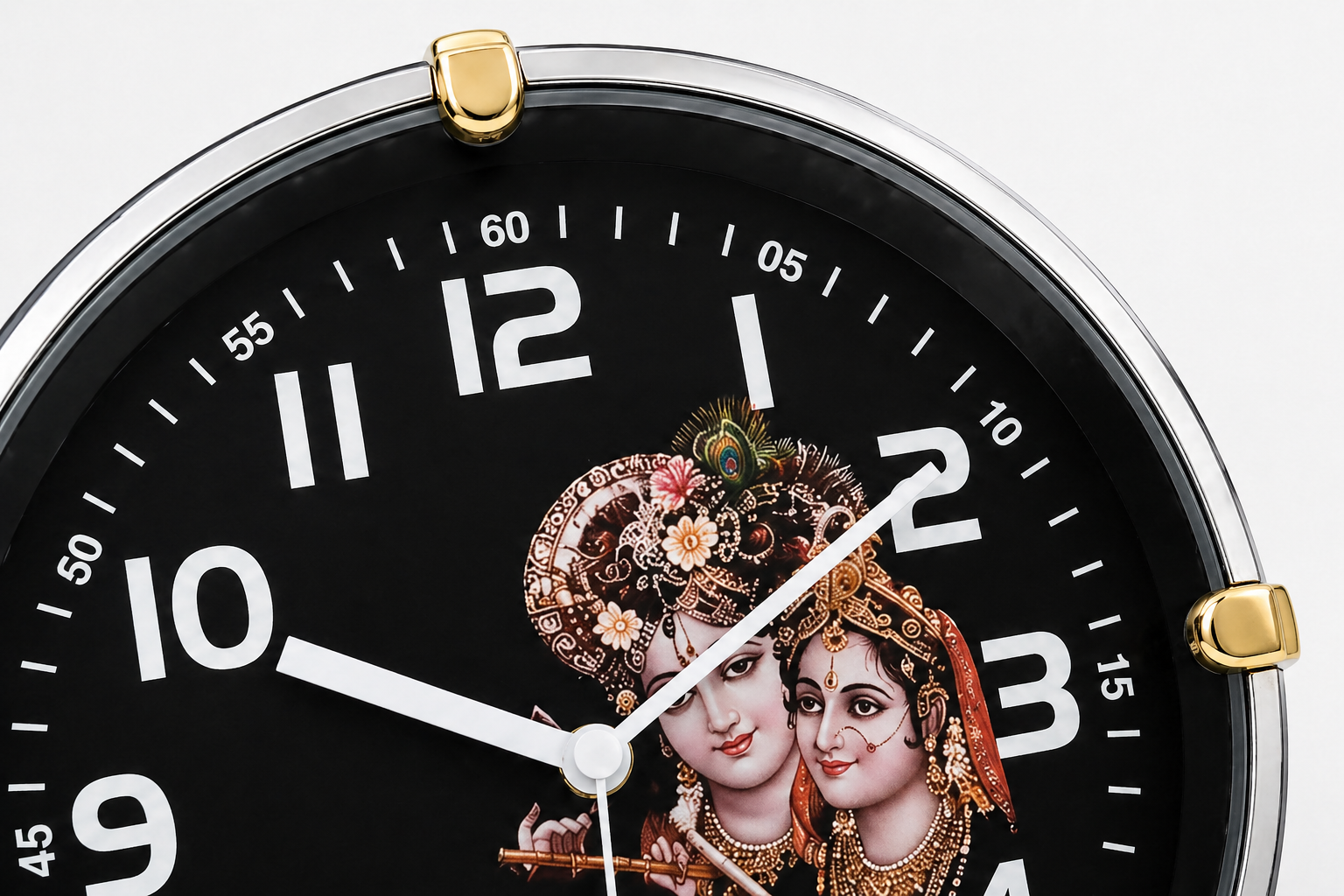 New Era 189 Radha Krishna Wall Clock 8 Inch Quartz Step Movement 2