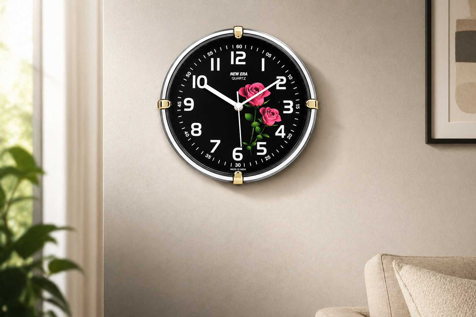 New Era 8 Inch Designer Wall Clock Model 189 with Step Movement 3