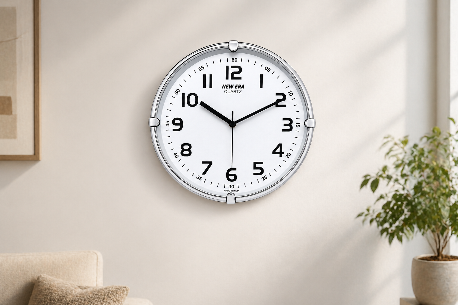 New Era 10.5 Inch Premium Wall Clock Model 1100 with Quartz Step Movement 3