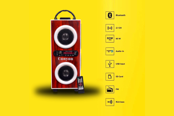 Canyon Bluetooth Speaker 80W 2.1 CH 4
